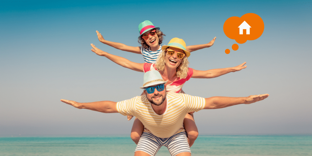 famille en vacances avec une prêt immobilier à la rentrée à venir